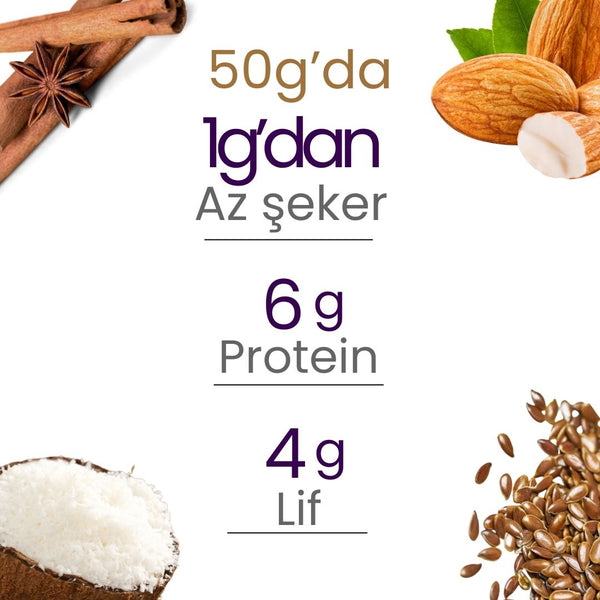 Balanu Düşük Şekerli Tarçınlı Badem Kurabiyesi 50gr