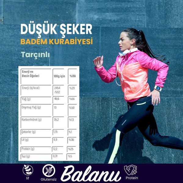 Balanu Düşük Şekerli Tarçınlı Badem Kurabiyesi 50gr
