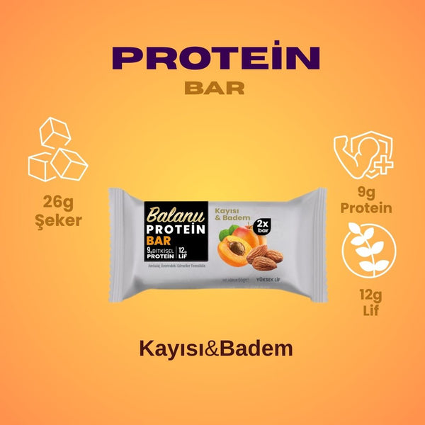 Kayısılı & Bademli Hurmalı Protein Bar 55gr 2xBar