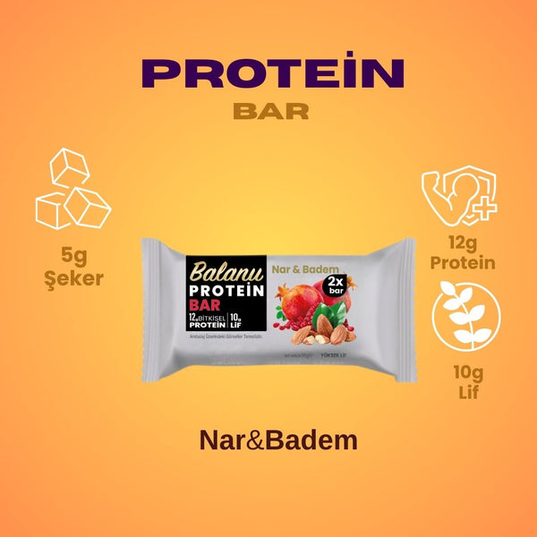 Narlı & Bademli Hurmalı Protein Bar 55gr 2xBar