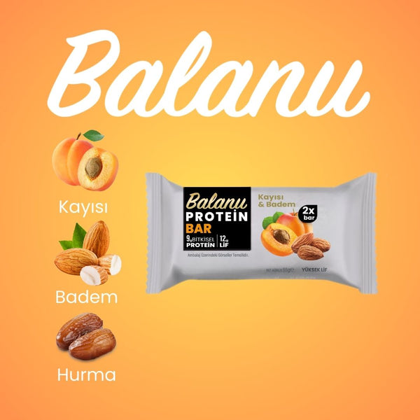 Kayısılı & Bademli Hurmalı Protein Bar 55gr 2xBar