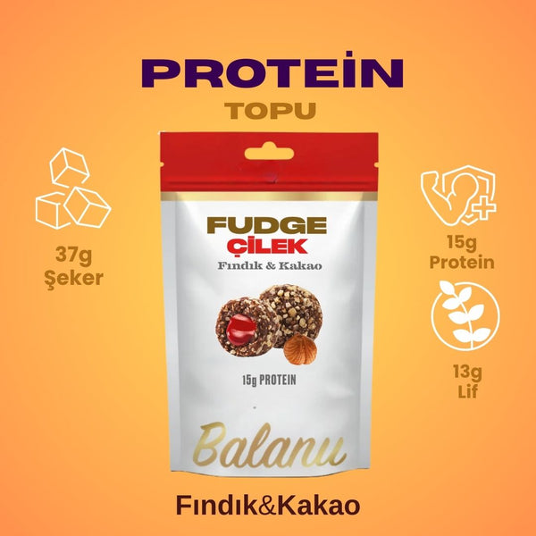 Fudge Fındık Kaplı Çilekli & Bademli Meyve Topları 110gr