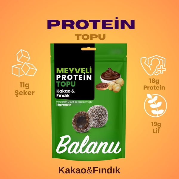 Meyveli Kakaolu & Fındıklı Protein Topları 110gr