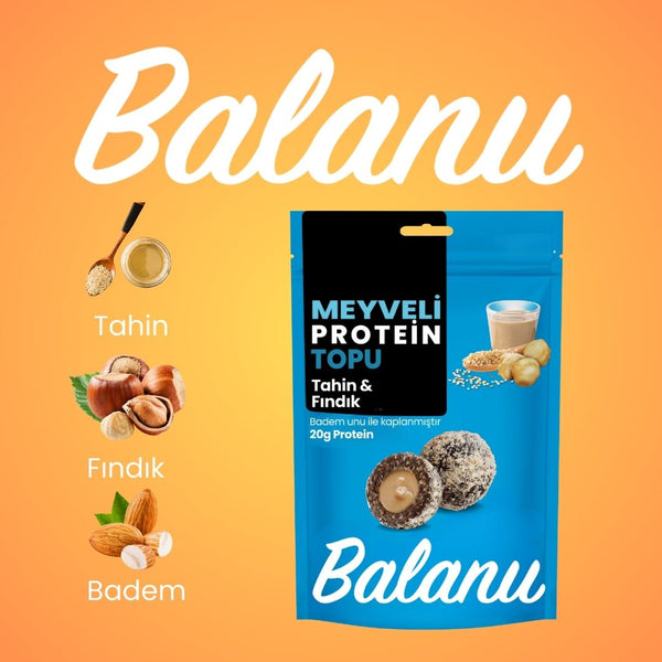 Meyveli Tahinli & Fındıklı Protein Topları 110gr