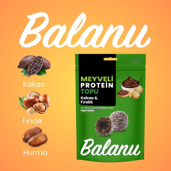 Meyveli Kakaolu & Fındıklı Protein Topları 110gr