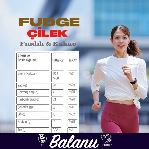 Fudge Fındık Kaplı Çilekli & Bademli Meyve Topları 110gr