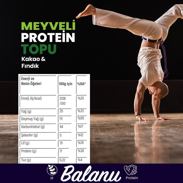 Meyveli Kakaolu & Fındıklı Protein Topları 110gr