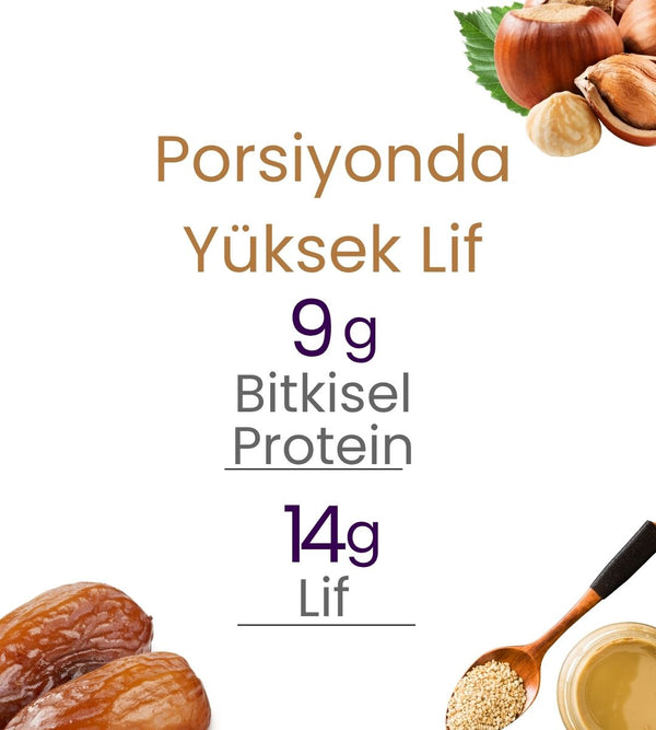 Meyveli Tahinli & Fındıklı Protein Topları 55gr x 6 Adet