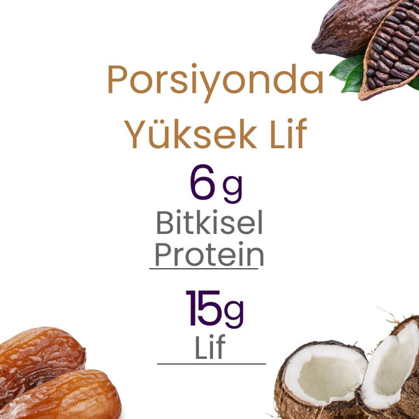 Fudge Hindistan Cevizi Kaplı Kakaolu Meyve Topları 55g x 6 Adet