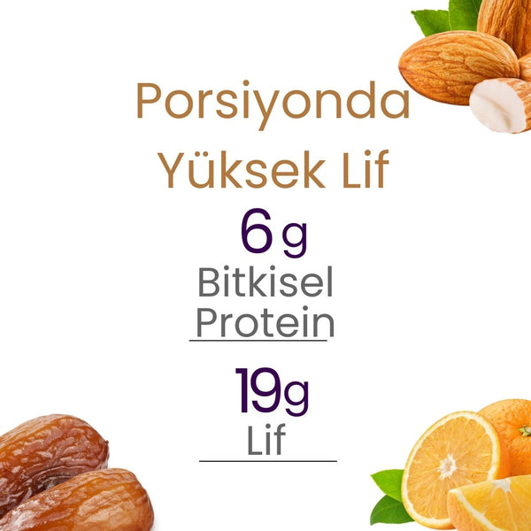 Meyveli Portakallı & Bademli Protein Topları 55gr x 6 Adet