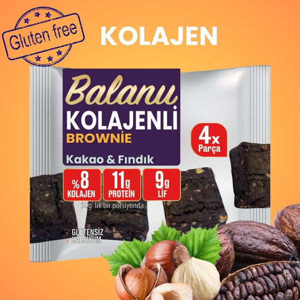 Balanu Kolajen Kakao & Fındık Brownie 50gr