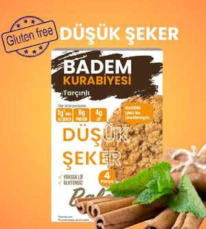 Balanu Düşük Şekerli Tarçınlı Badem Kurabiyesi 200gr - Balanu