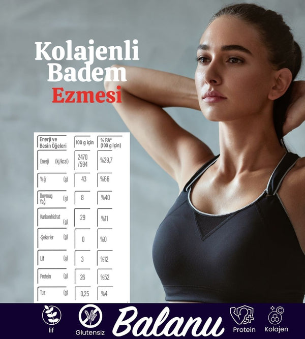 Balanu Kolajenli Badem Ezmesi 280gr - Balanu