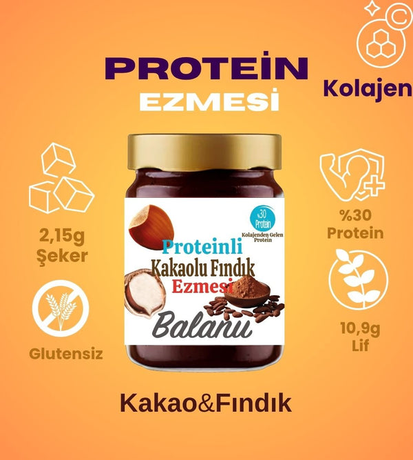 Balanu Proteinli Kakaolu Fındık Ezmesi 280gr - Balanu