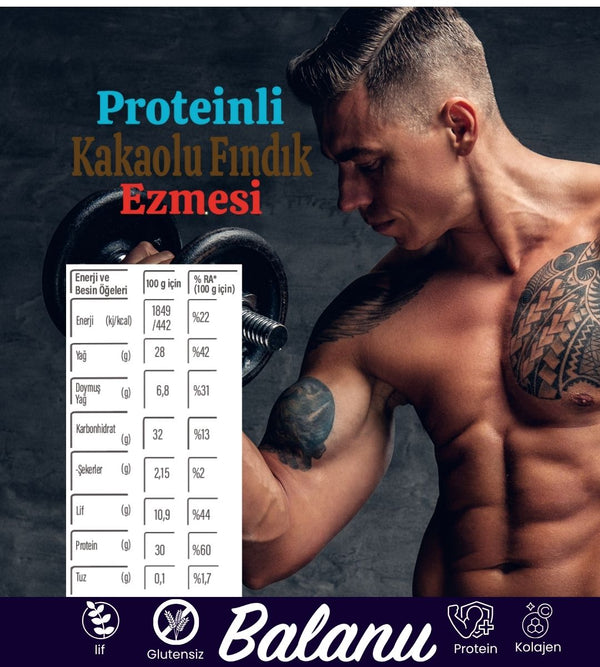 Balanu Proteinli Kakaolu Fındık Ezmesi 280gr - Balanu