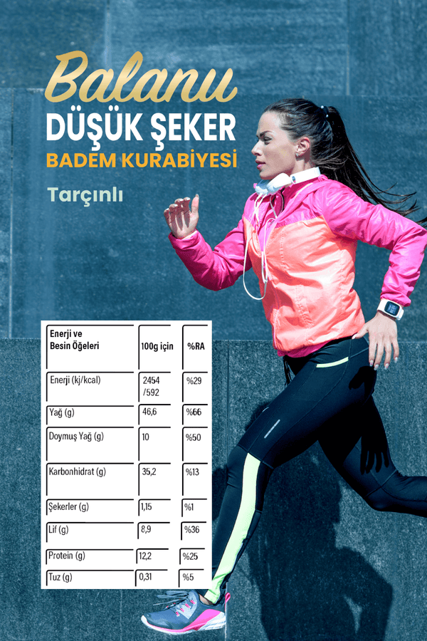 Düşük Şekerli Badem Kurabiyesi 50 Gr X2ADET - Balanu