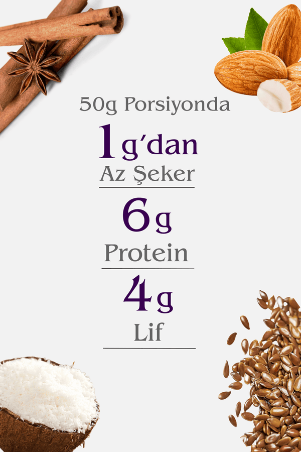 Düşük Şekerli Badem Kurabiyesi 50 Gr X2ADET - Balanu