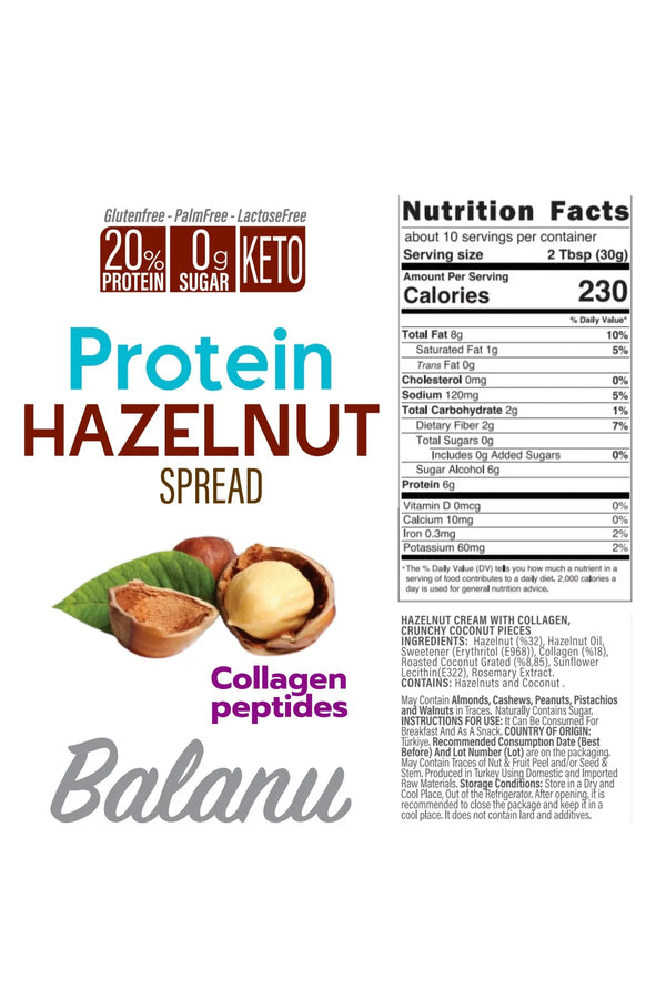 Fındık Ezmesi Proteinli 320gr - Balanu