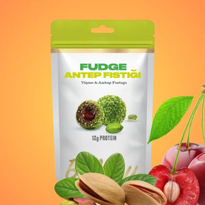 Fudge Antep Fıstığı Kaplı Vişneli Meyve Topları 110gr - Balanu