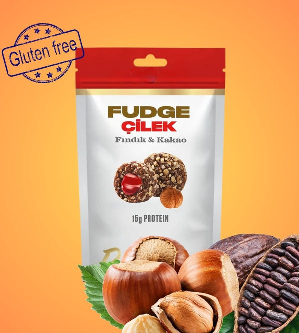 Fudge Fındık Kaplı Çilekli & Bademli Meyve Topları 110gr - Balanu