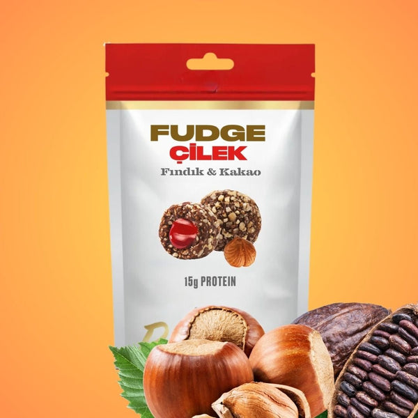 Fudge Fındık Kaplı Çilekli & Bademli Meyve Topları 110gr - Balanu