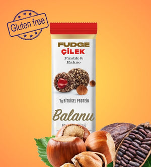 Fudge Fındık Kaplı Çilekli Bademli Meyve Topları 55g x 6 Adet - Balanu