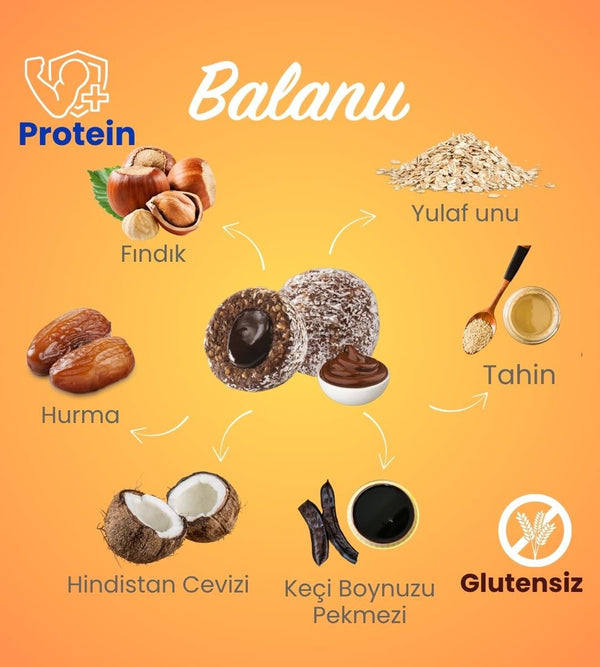 Fudge Hindistan Cevizi Kaplı Kakaolu Meyve Topları 55g x 6 Adet - Balanu