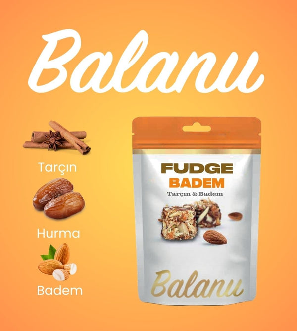 Fudge Tarçınlı & Bademli Atıştırmalık 100gr - Balanu