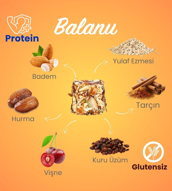 Fudge Tarçınlı & Bademli Atıştırmalık 100gr - Balanu