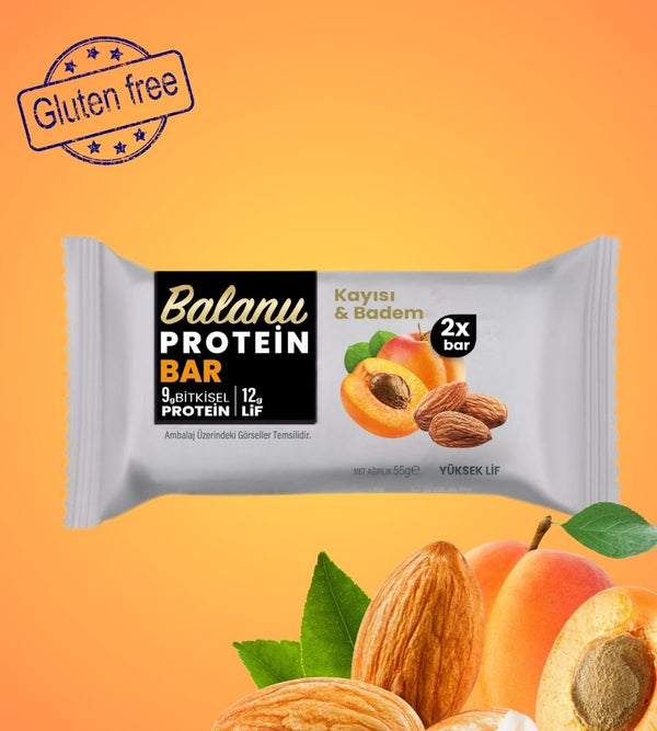 Kayısılı & Bademli Hurmalı Protein Bar 55gr 2xBar - Balanu