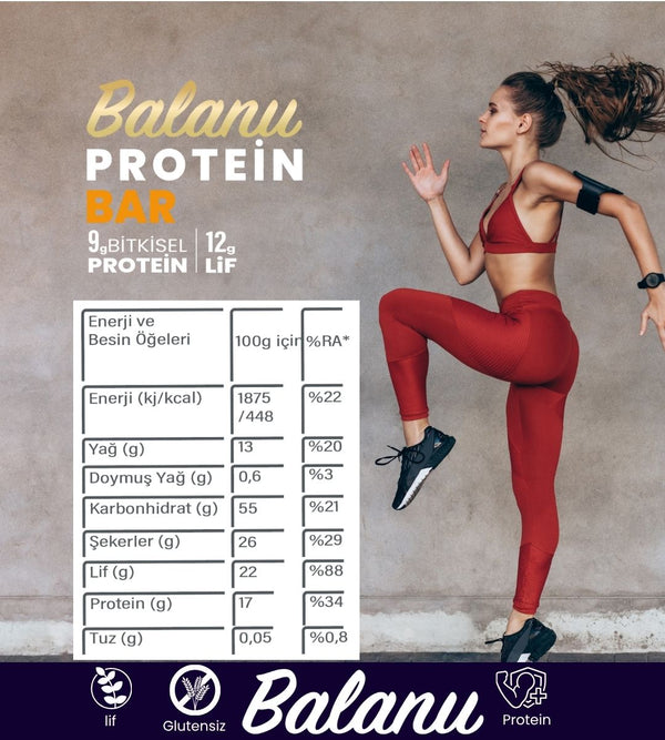 Kayısılı & Bademli Hurmalı Protein Bar 55gr 2xBar - Balanu