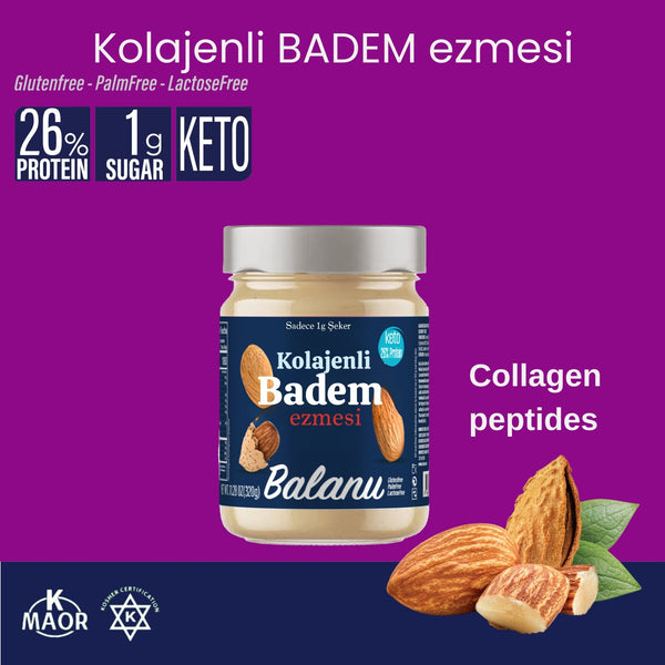 Kolajenli Badem Ezmesi 320 Gr - Balanu