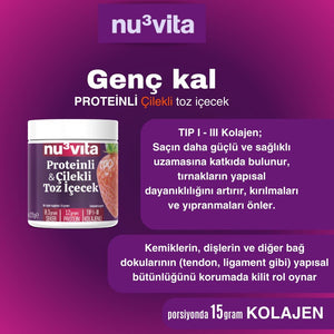 Kolajenli & Çilekli Toz İçecek 225 Gr - Balanu
