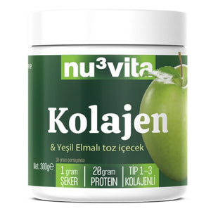 Kolajenli & Yeşil Elmalı Toz İçecek 225 Gr - Balanu