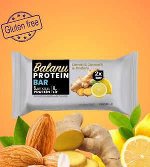 Limonlu & Zencefilli Hurmalı Protein Bar 55gr 2xBar - Balanu