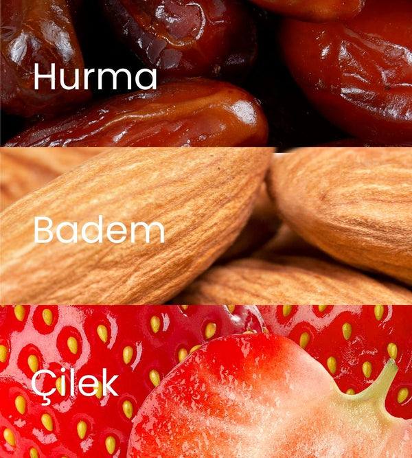 Meyveli Çilekli & Bademli Protein Topları 55gr x 6 Adet - Balanu