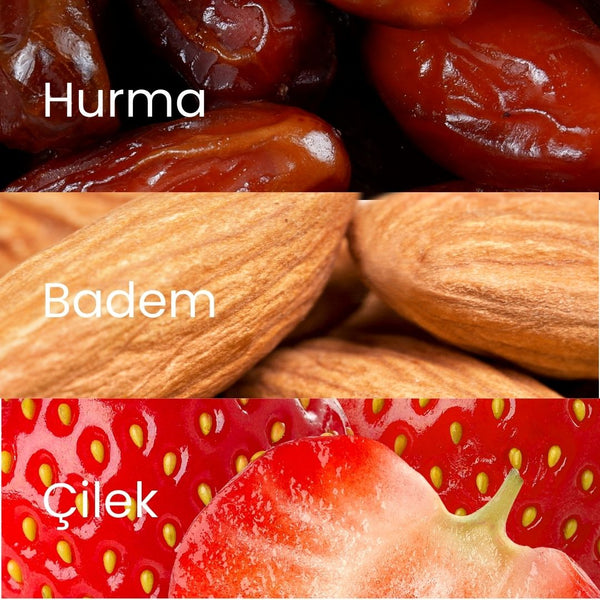 Meyveli Çilekli & Bademli Protein Topları 55gr x 6 Adet - Balanu