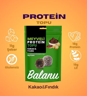 Meyveli Kakaolu & Fındıklı Protein Topları 110gr - Balanu