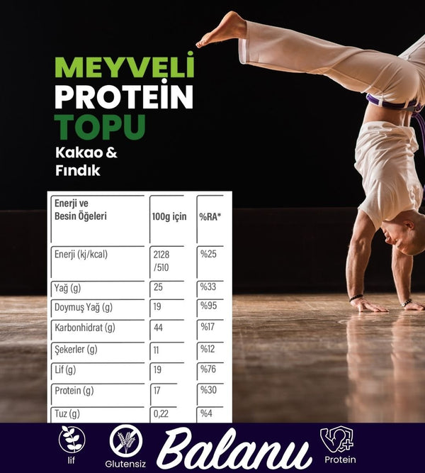 Meyveli Kakaolu & Fındıklı Protein Topları 110gr - Balanu