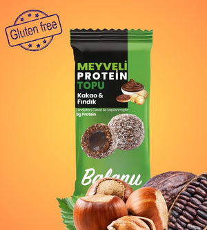 Meyveli Kakaolu & Fındıklı Protein Topları 55gr x 6 Adet - Balanu