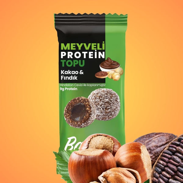 Meyveli Kakaolu & Fındıklı Protein Topları 55gr x 6 Adet - Balanu
