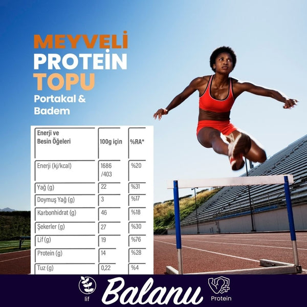 Meyveli Portakallı & Bademli Protein Topları 110gr - Balanu