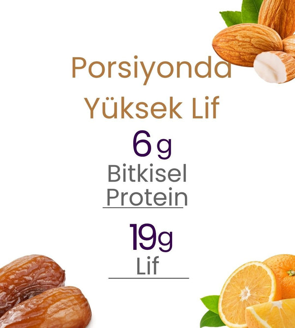 Meyveli Portakallı & Bademli Protein Topları 55gr x 6 Adet - Balanu