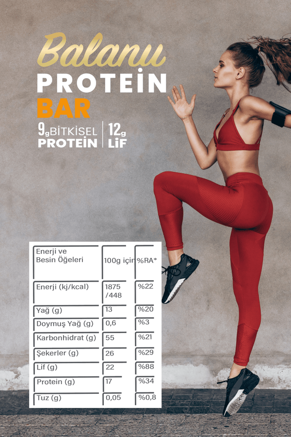 Meyveli Protein Bar Kayısı & Badem 55 Gr X2ADET - Balanu