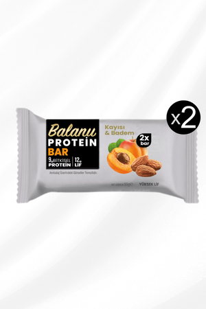 Meyveli Protein Bar Kayısı & Badem 55 Gr X2ADET - Balanu
