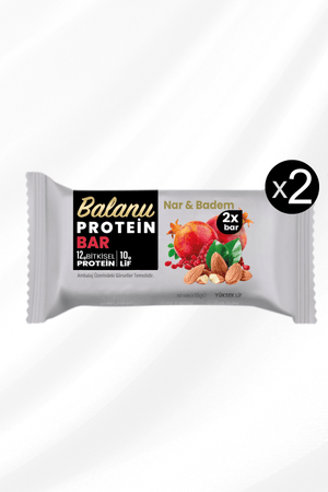 Meyveli Protein Bar Nar & Badem 55 Gr X2ADET - Balanu