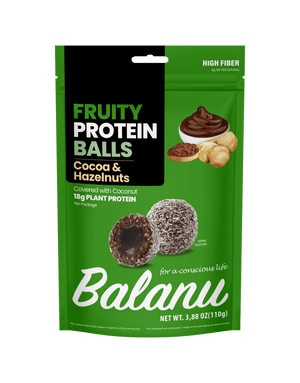Meyveli Protein Topları Kakao Dolgulu ve Fındıklı 110 Gr - Balanu
