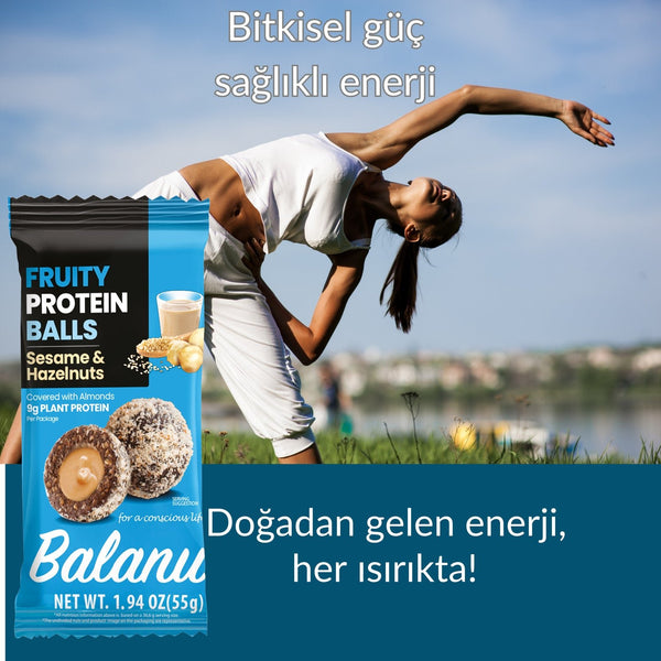 Meyveli Protein Topları Tahin & Fındık 55 Gr - Balanu