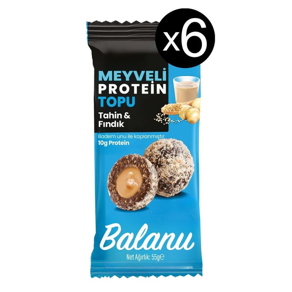 Meyveli PROTEİN TOPU Tahin&Fındık 55g x 6 adet - Balanu