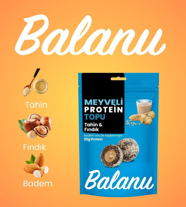 Meyveli Tahinli & Fındıklı Protein Topları 110gr - Balanu